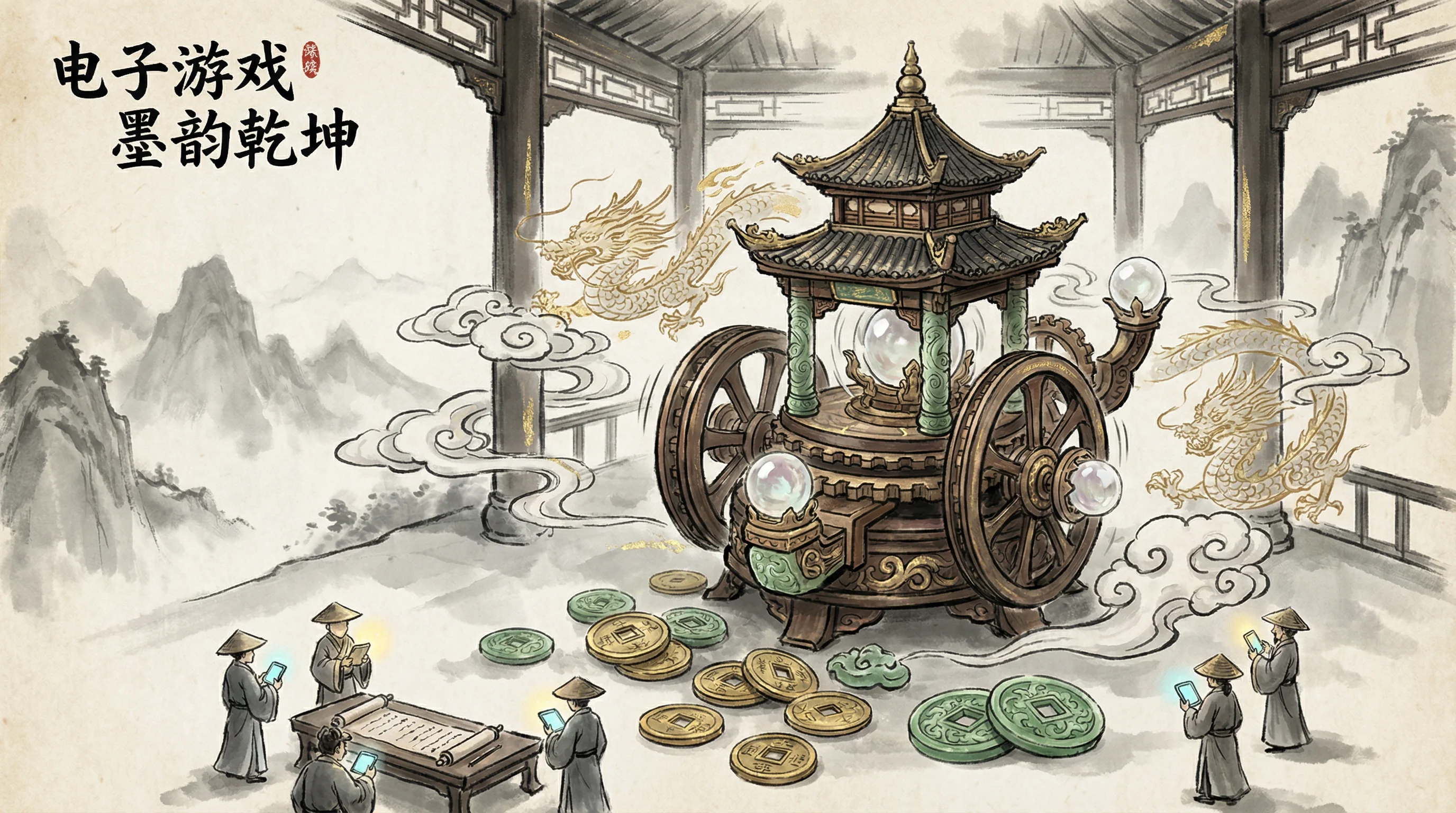 南宫体育电子游艺水墨画